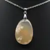 Pendentif goutte en agate fleur - 1