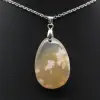Pendentif goutte en agate fleur - 2