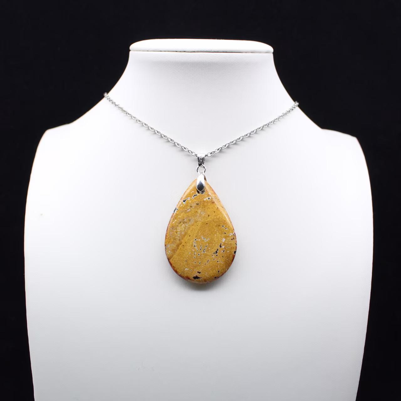 Pendentif goutte en jaspe impérial