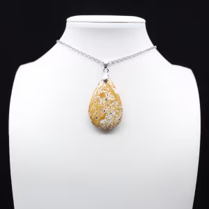 Pendentif goutte en jaspe impérial