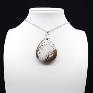 Pendentif goutte en jaspe impérial