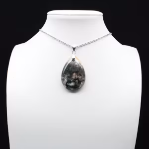 Pendentif goutte en jaspe impérial