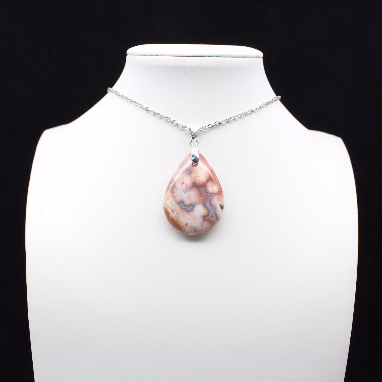 Pendentif goutte en jaspe impérial