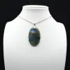 Pendentif ovale en Labradorite - 1