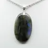 Pendentif ovale en Labradorite - 1