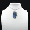 Pendentif ovale en Labradorite - 3
