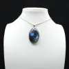 Pendentif ovale en Labradorite - 4