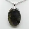 Pendentif ovale en Labradorite - 1