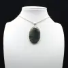Pendentif ovale en Labradorite - 0