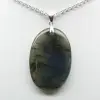 Pendentif ovale en Labradorite - 1