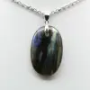 Pendentif ovale en Labradorite - 1