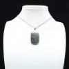 Pendentif rectangle en labradorite - 0