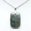 Pendentif rectangle en labradorite - 1