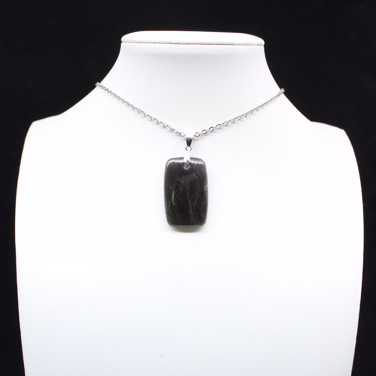 Pendentif rectangle en labradorite
