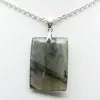 Pendentif rectangle en labradorite - 2