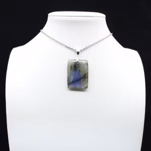 Pendentif rectangle en labradorite