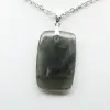 Pendentif rectangle en labradorite - 1