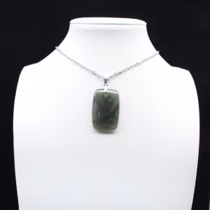 Pendentif rectangle en labradorite
