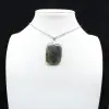 Pendentif rectangle en labradorite - 0