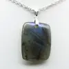 Pendentif rectangle en labradorite - 1