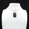 Pendentif rectangle en labradorite - 0