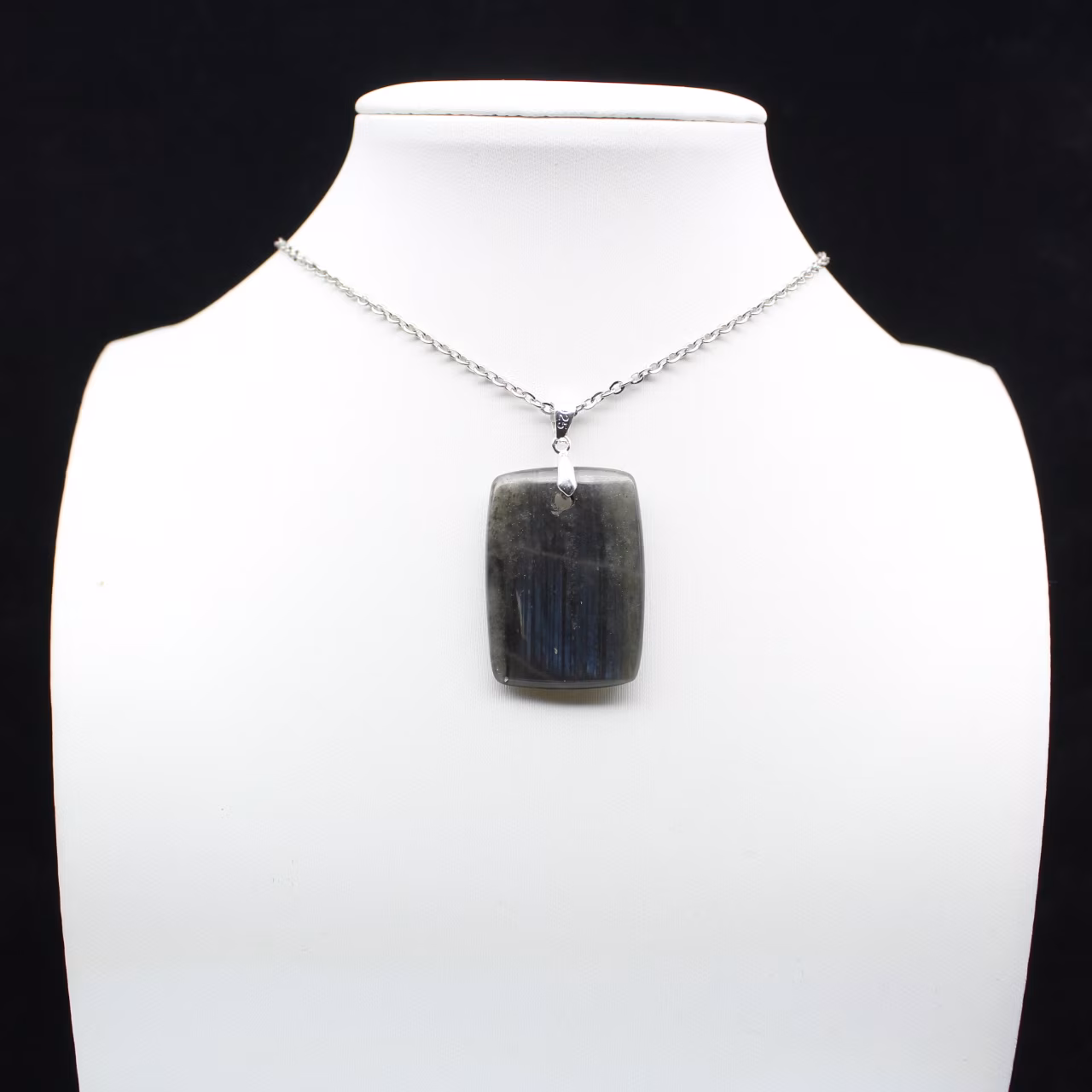 Pendentif rectangle en labradorite