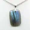 Pendentif rectangle en labradorite - 2