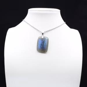 Pendentif rectangle en labradorite