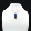 Pendentif rectangle en labradorite - 6