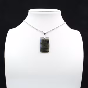Pendentif rectangle en labradorite