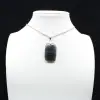 Pendentif rectangle en labradorite - 8