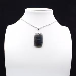 Pendentif rectangle en labradorite