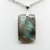 Pendentif rectangle en labradorite - 1