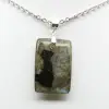 Pendentif rectangle en labradorite - 2