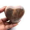 Coeur en pierre de lune noire - 1