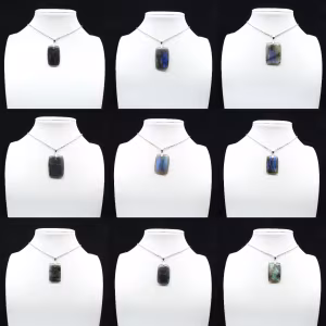 Pendentif rectangle en labradorite
