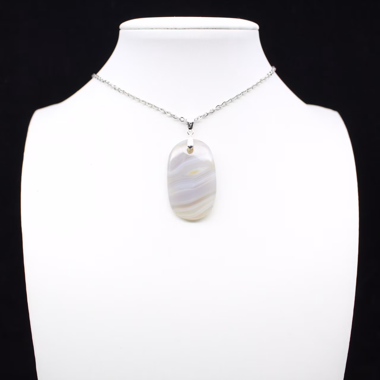 Pendentif en agate rubanée