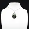 Pendentif de jaspe kambamba en forme de goutte - 0