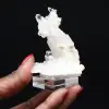 Cristal de quartz faden sur socle - 0