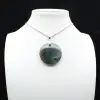 Pendentif rond en labradorite - 1