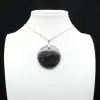 Pendentif rond en labradorite - 2