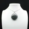 Pendentif rond en labradorite - 3