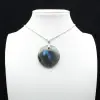 Pendentif rond en labradorite - 4