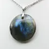 Pendentif rond en labradorite - 1