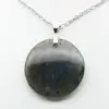 Pendentif rond en labradorite - 2