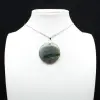 Pendentif rond en labradorite - 7