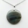 Pendentif rond en labradorite - 1