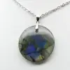 Pendentif rond en labradorite - 1