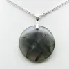Pendentif rond en labradorite - 2