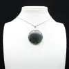 Pendentif rond en labradorite - 9